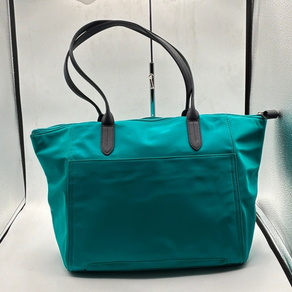 Michael Kors Teal Tote with Black Details - Picture 3 of 4